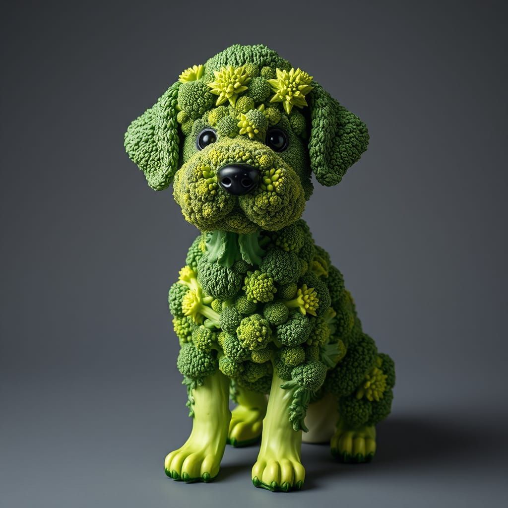 Broccoli Dog: An AI-Generated Vegetable Pet