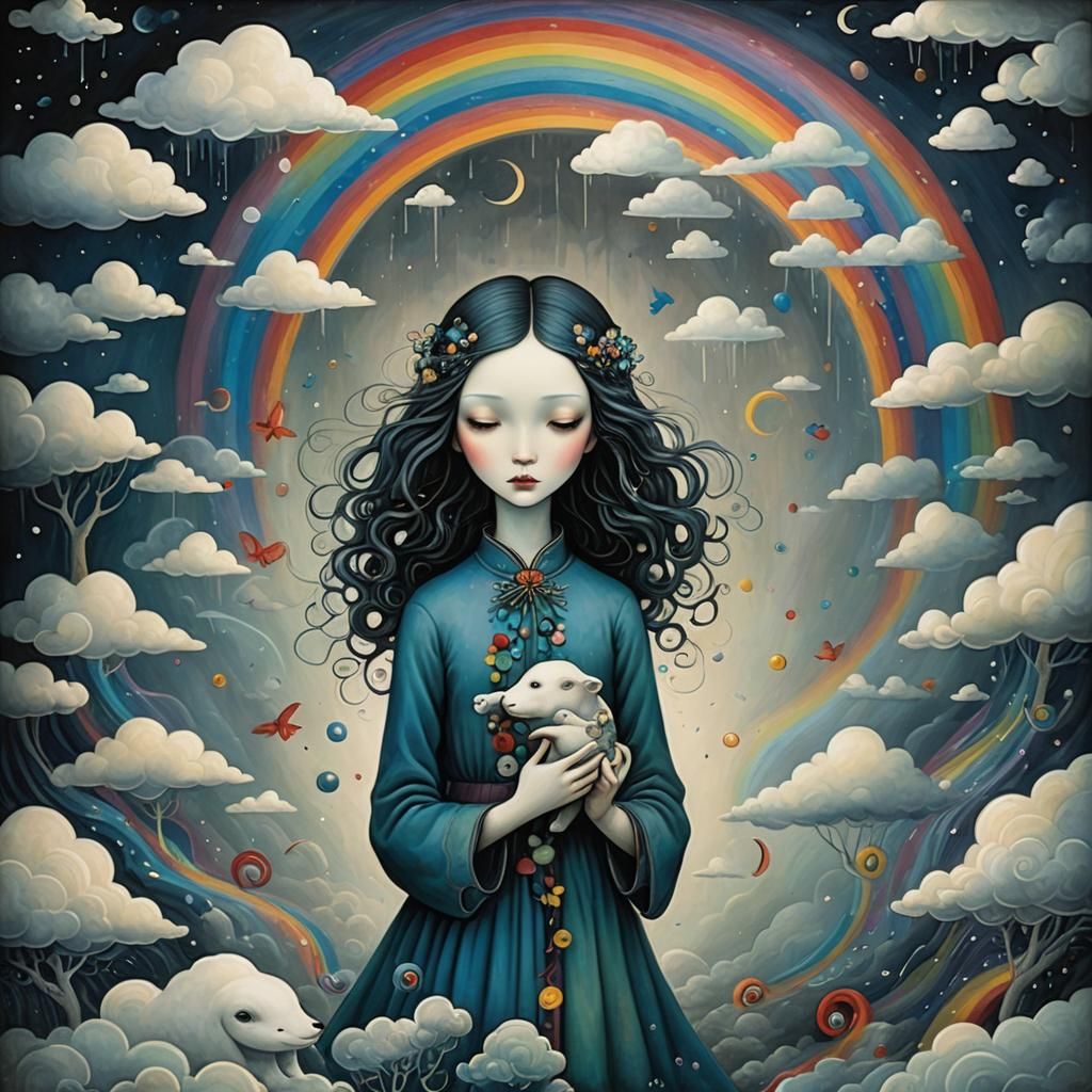 Cloud Spirit with Rains and Rainbows