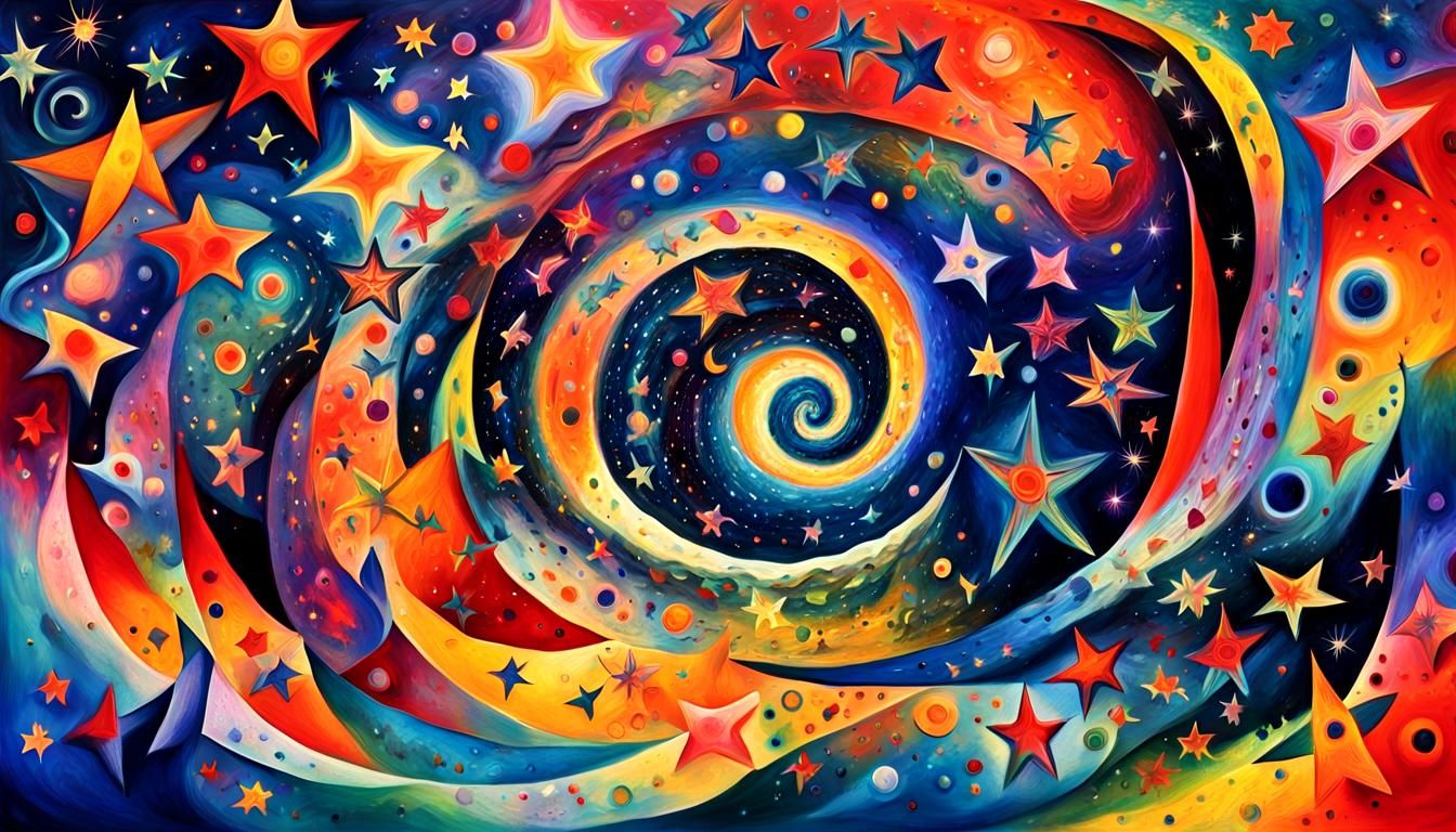 Cosmic Vortex in Iridescent Hues