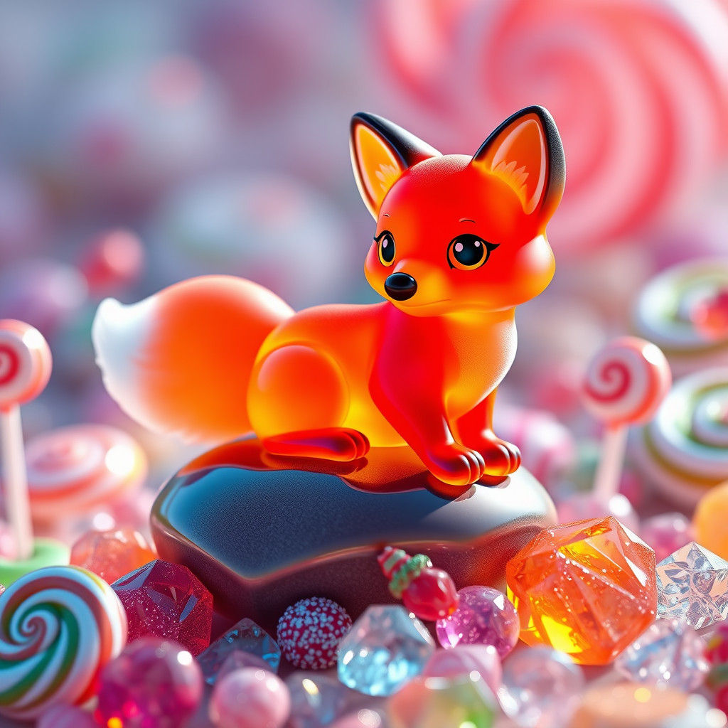 Gummy Fox in Candy Land
