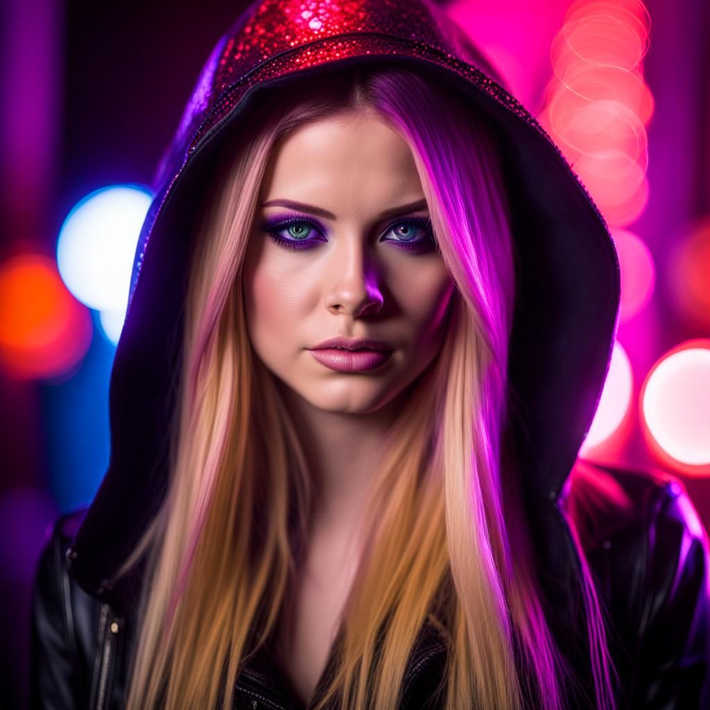 Ethereal Kirlian Portrait of Avril Lavigne