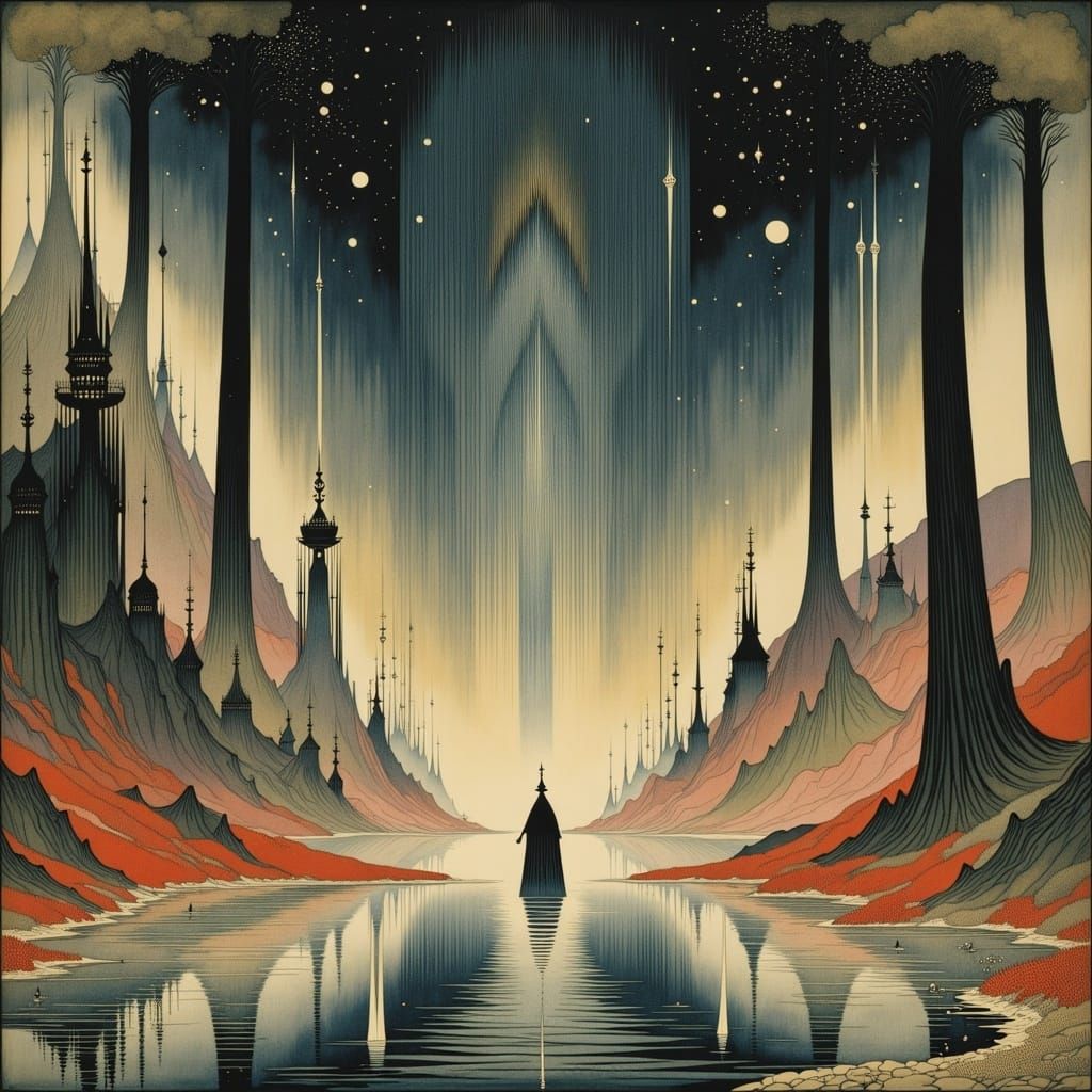 Abstract Bravery Across Timelines in Flux Style