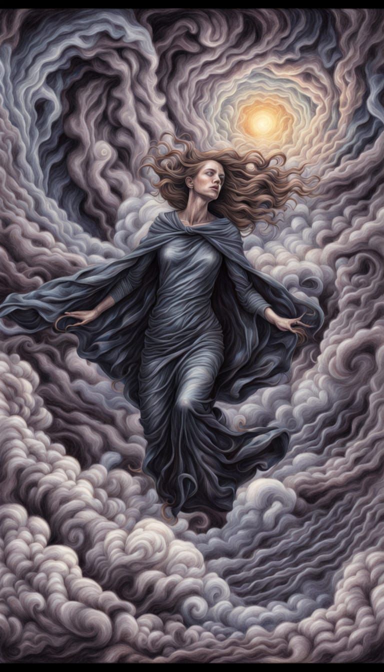 Lost in a Dream 2 - Surreal Colored Pencil Art