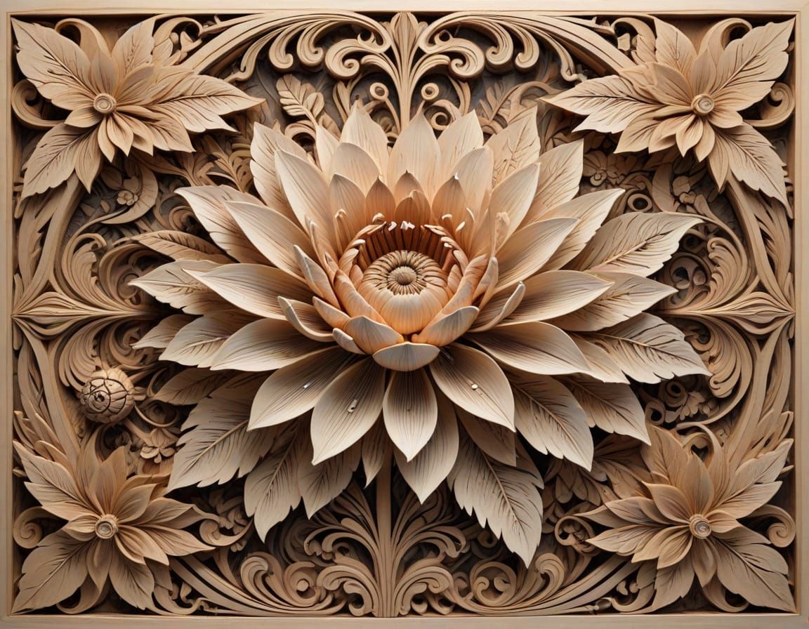Floral carving