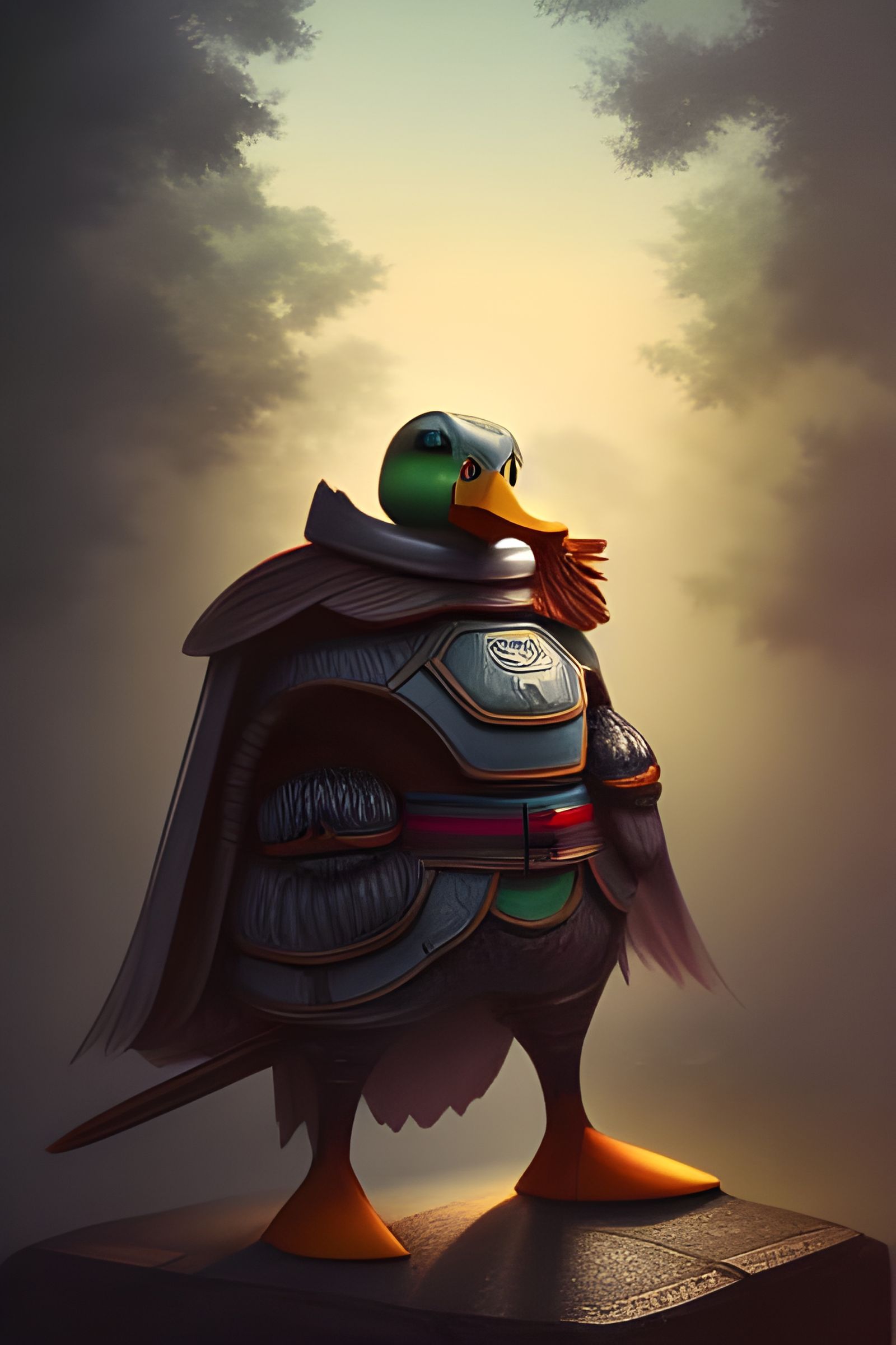 Duck Knight Concept Art in Gothic Style