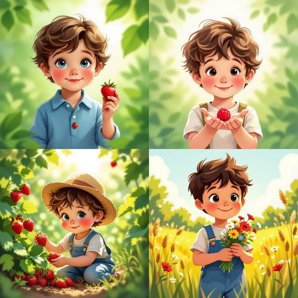 Berry Button Boy: A Whimsical AI Creation