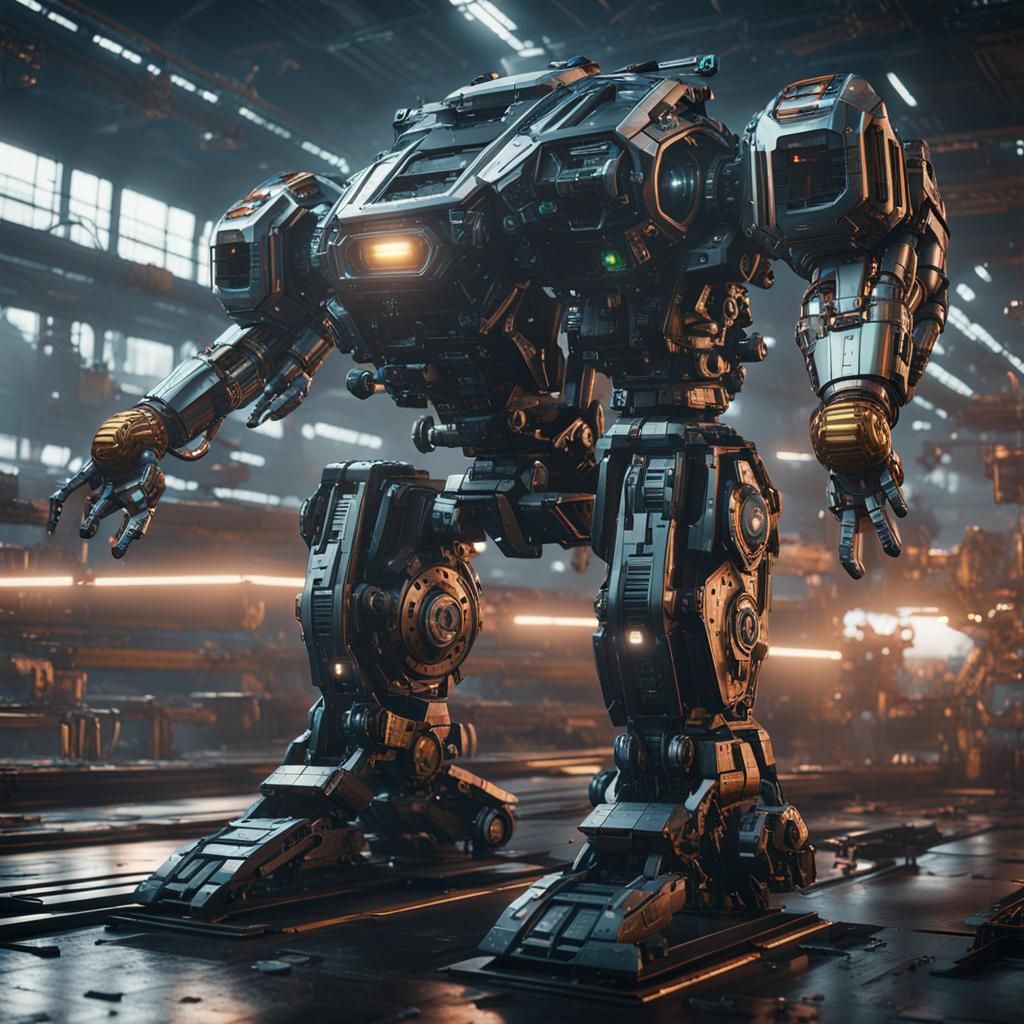 Futuristic Sci-Fi Mississippi with Intricate Mech Details