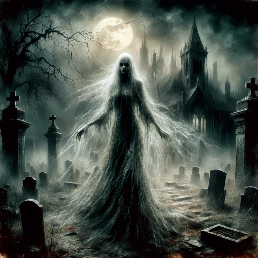 Ghostly Spirit in Mystic Flame by Luis Royo