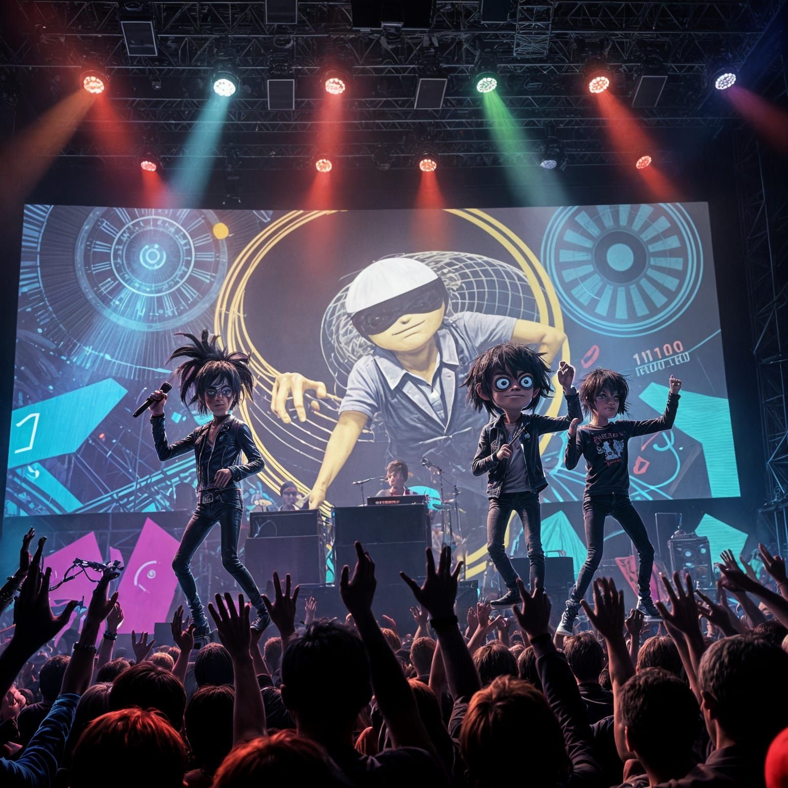 Gorillaz Perform High-Energy Concert in a Vibrant, Captivati...
