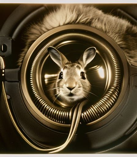 Clockwork Rabbit: Surreal Brass Automaton