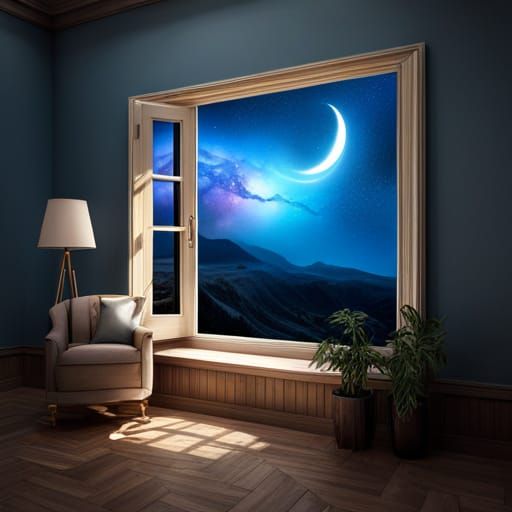 Surreal Milky Way Painting with Melting Effect