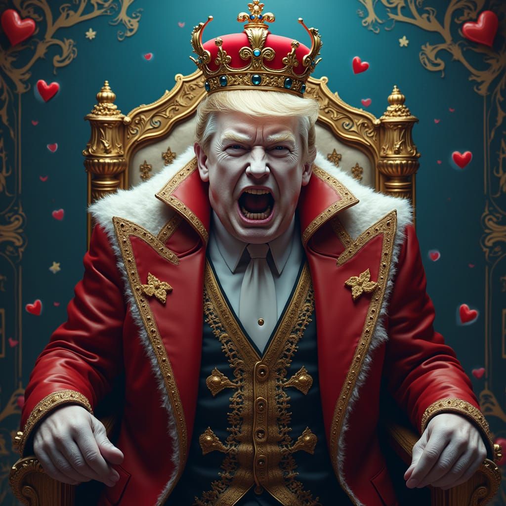 Mad King of Hearts in Whimsical Wonderland