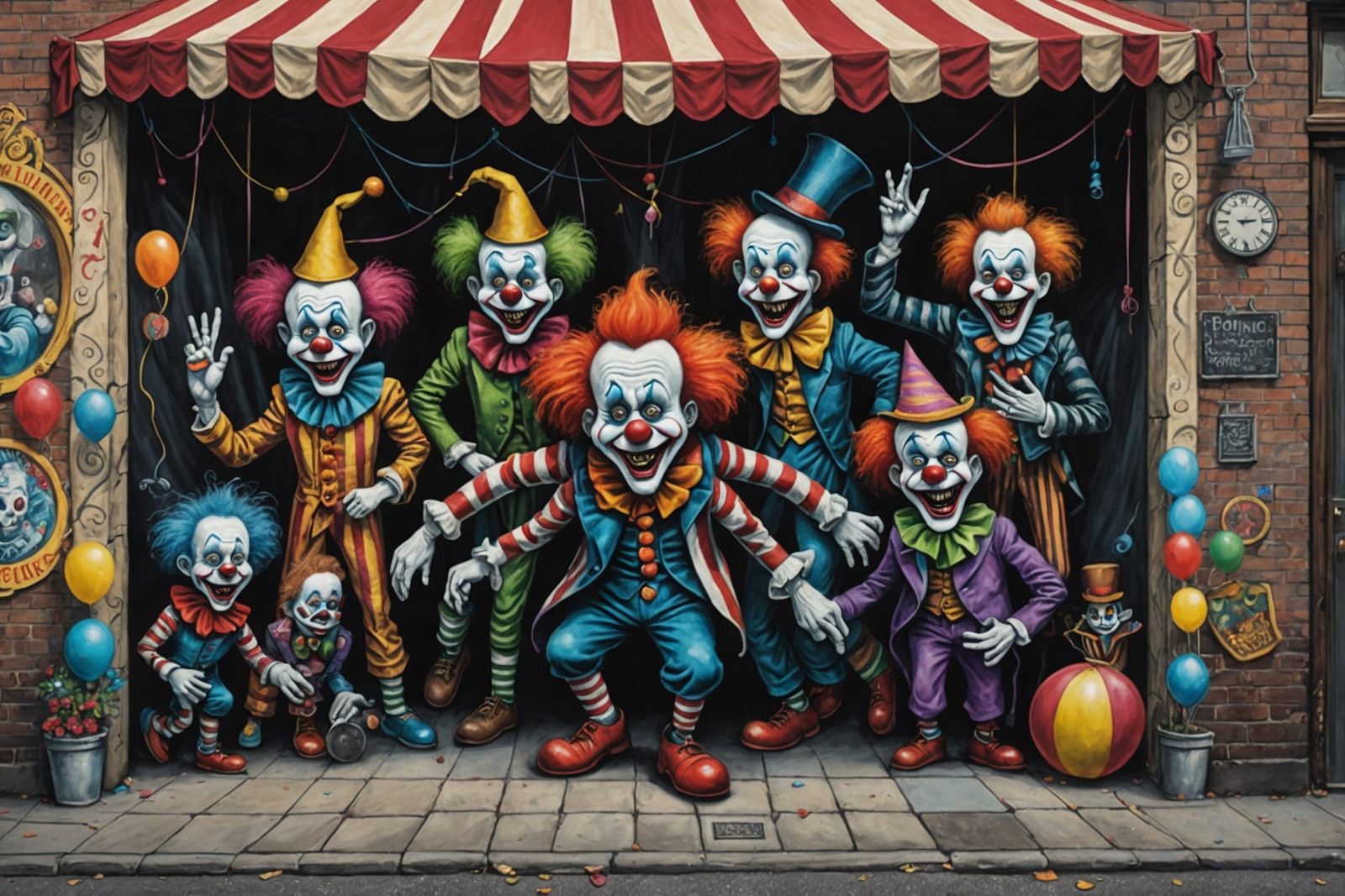 Circus Funhouse: Trompe L'oeil Chalk Art