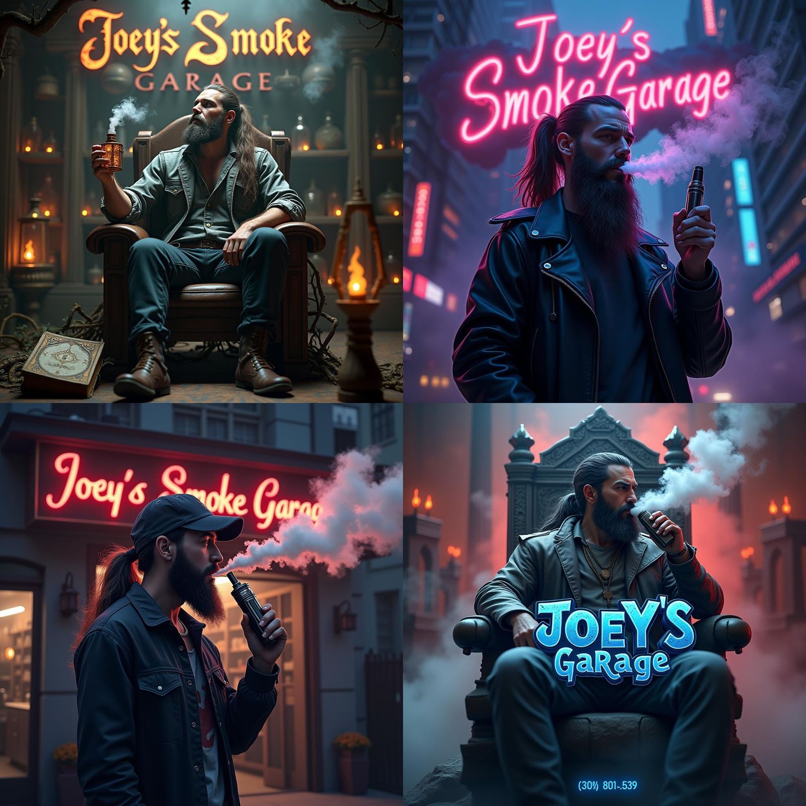 Joey's Smoke Garage Vape Ad Poster