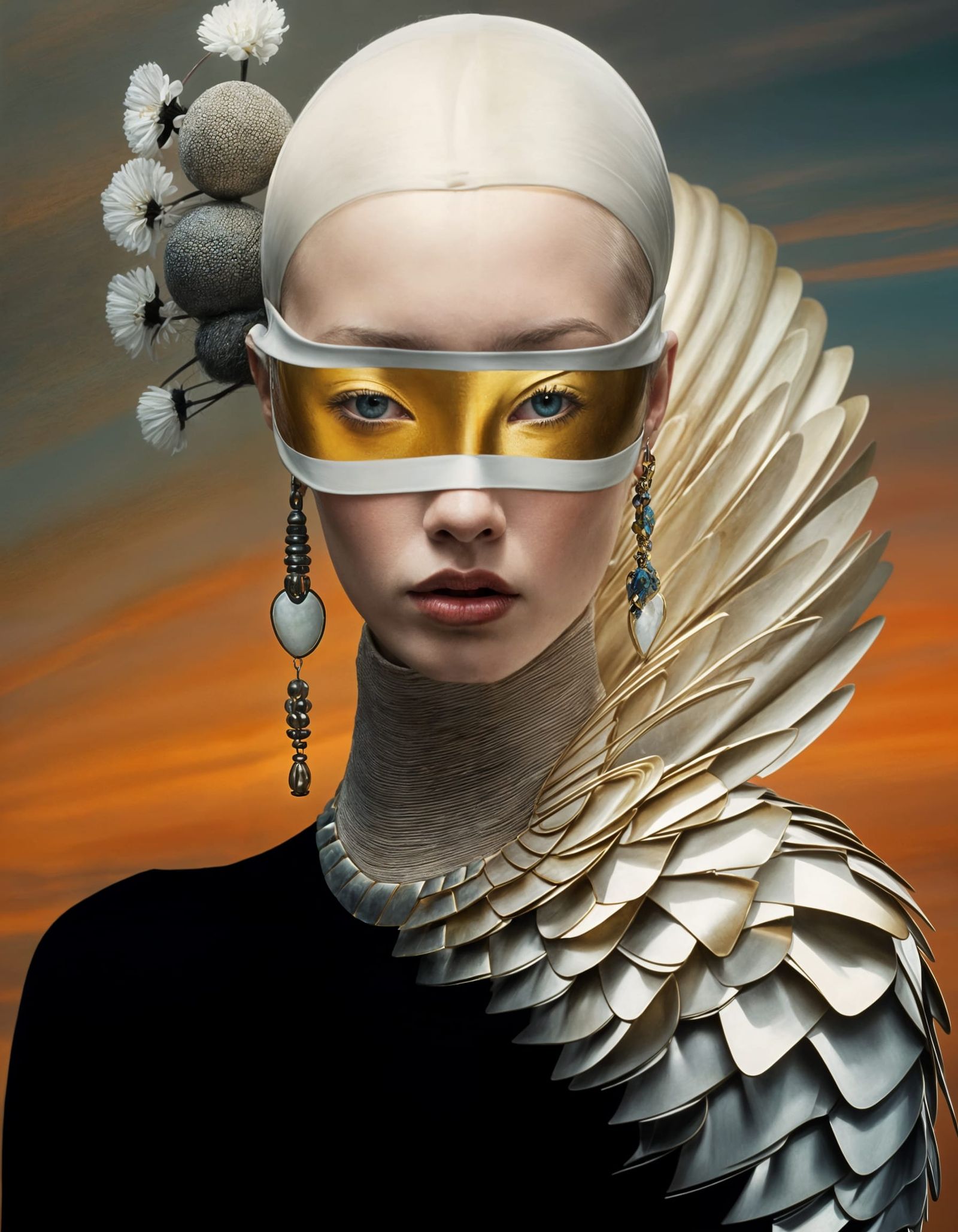 Golden Abstract Blending Cycles: Detailed Matte Painting