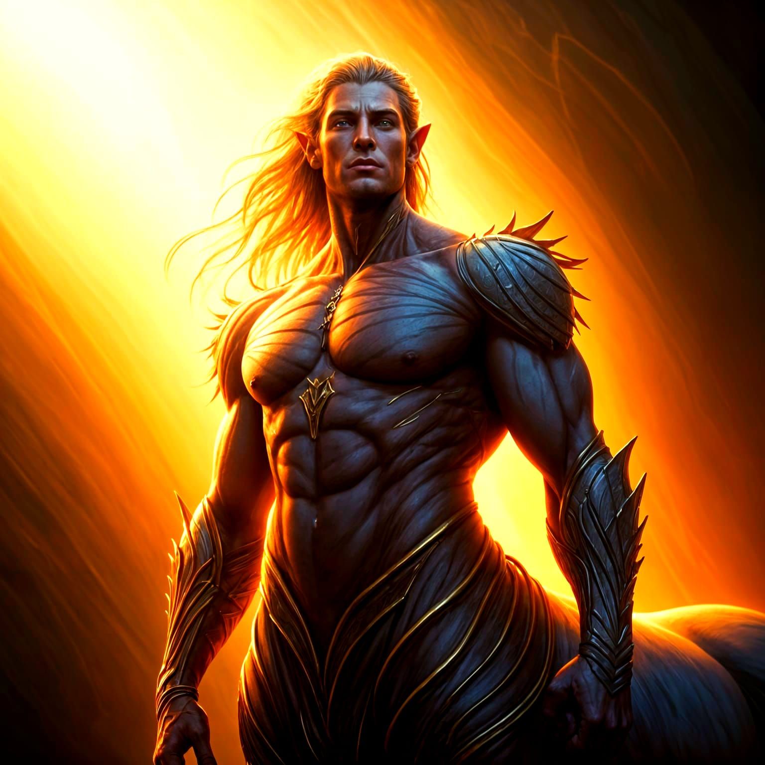 Fantasy Centaur Close-Up: Detailed Digital Painting