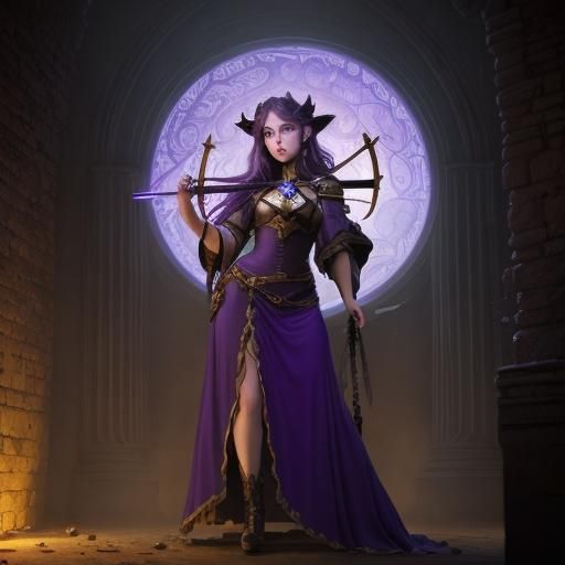 Female Satyr Playing Lyre, Dark Fantasy Concept Art