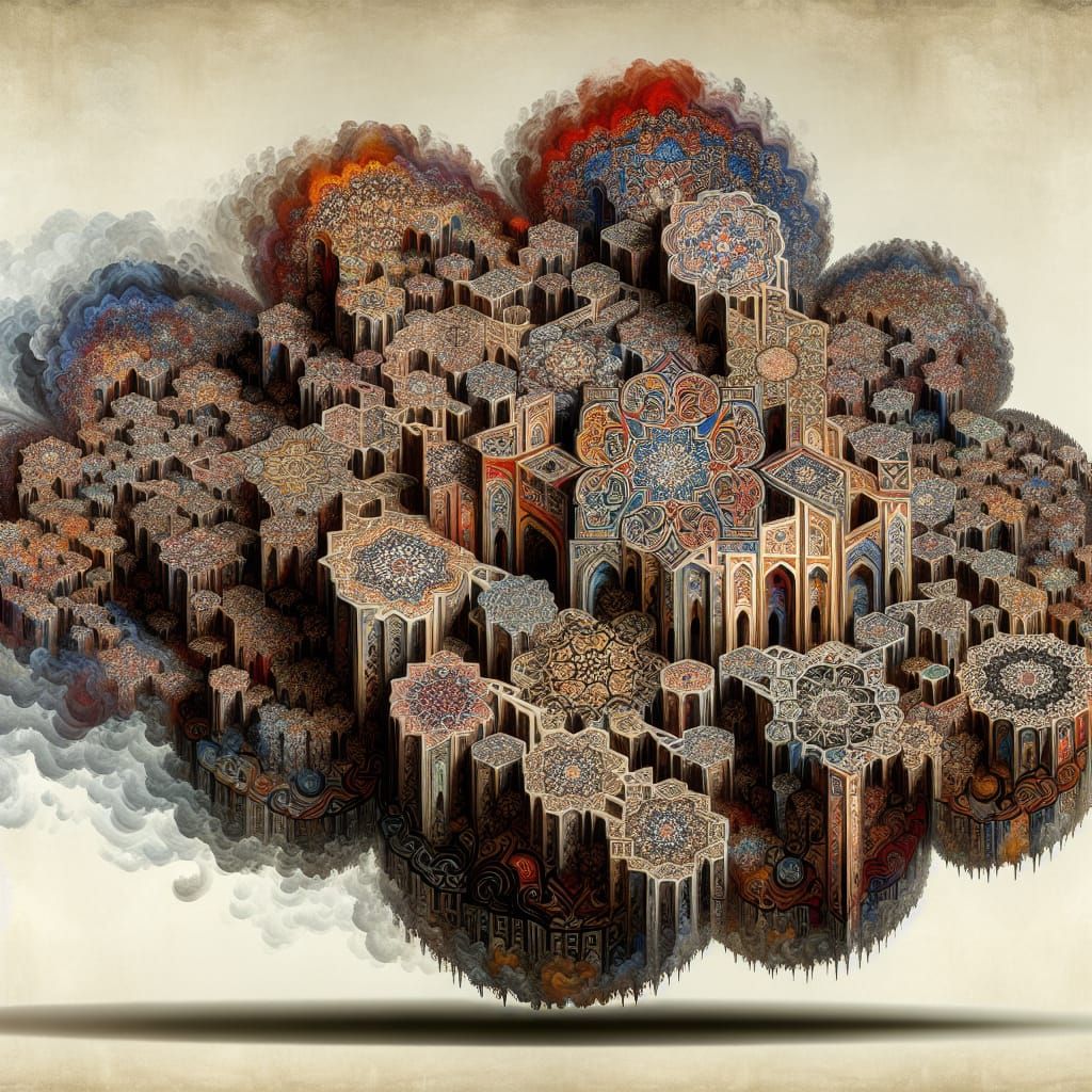 Transforming Arabesque Design into Teardrop Shape