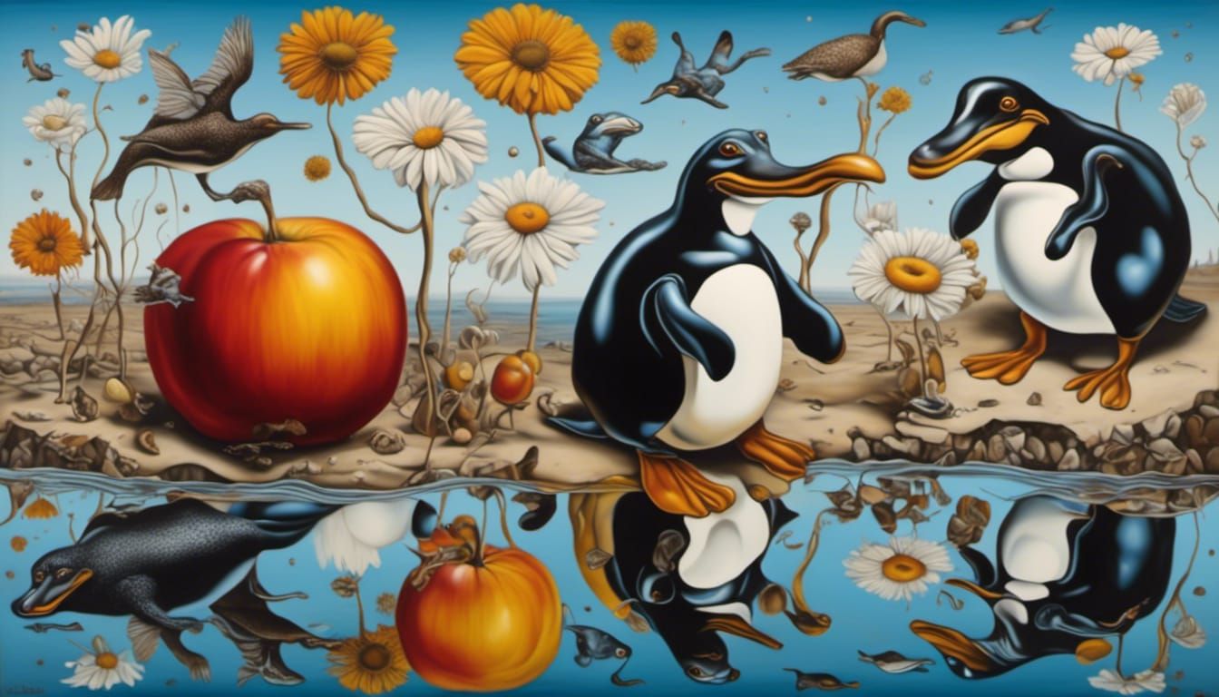 Apple, Daisies, Golden Spiral, and Stars