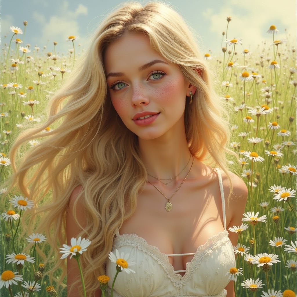 Beautiful Woman Portrait in Watercolor and Pencil Sketch