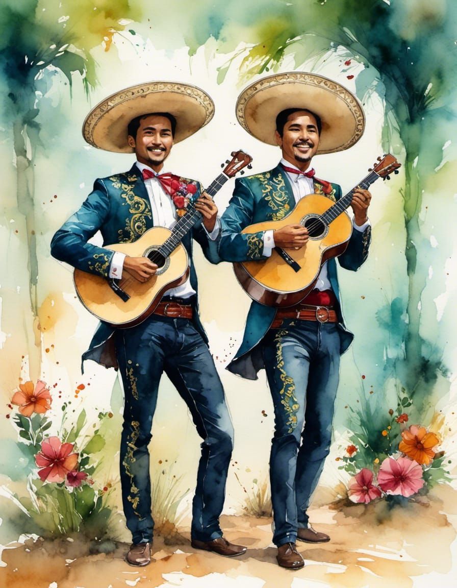 Festive Mariachi Band Performance in LoRA Style