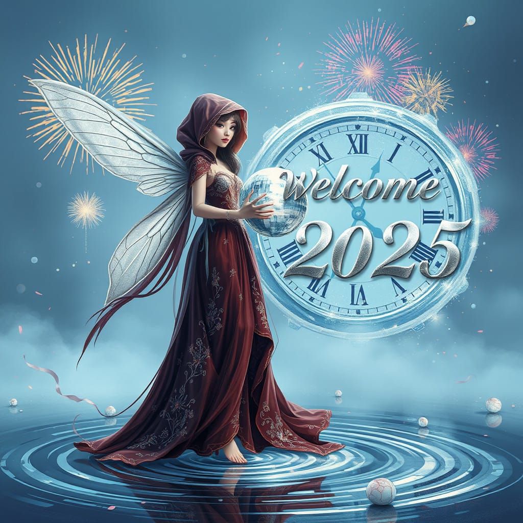 Ethereal Fairy Princess in Icy Wonderland