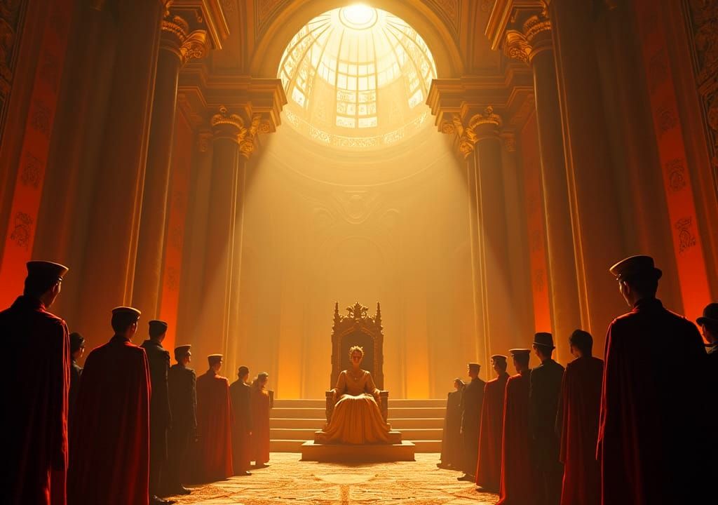 Spectacular Empress in Art Nouveau Throne Room