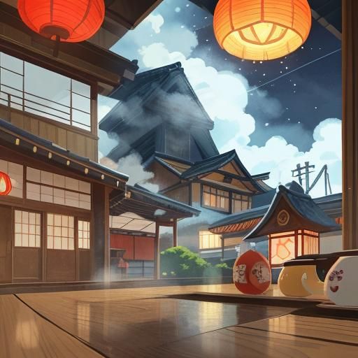 Anime Characters Meet in Japanese Ramen House