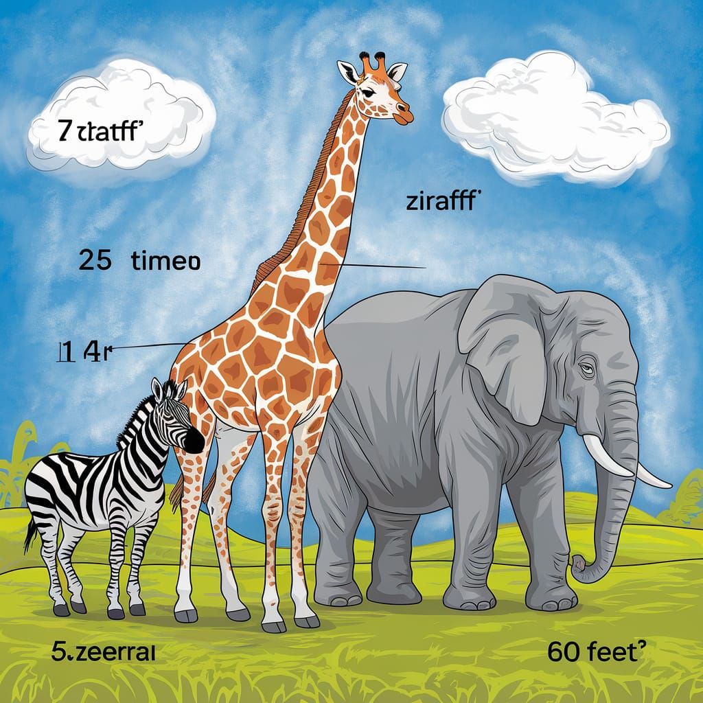 Zoological Algebra Problem with Giraffe, Zebra, Elephant