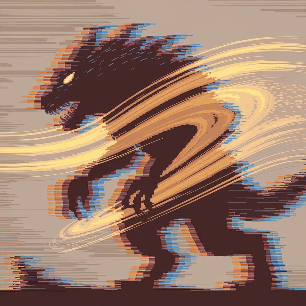 Glitch portrait test