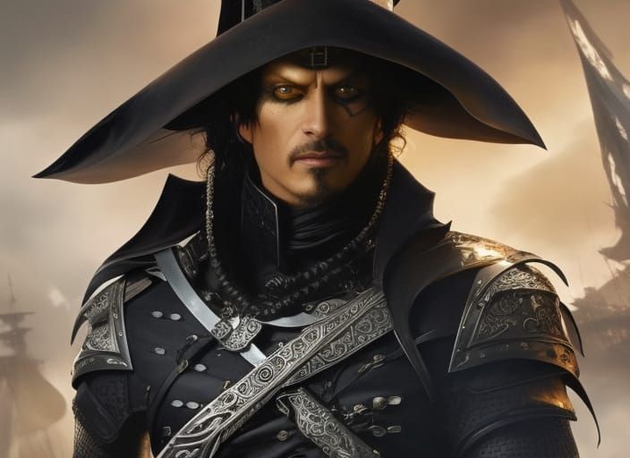 Villainous Swashbuckler with Rapier: Digital Matte Painting