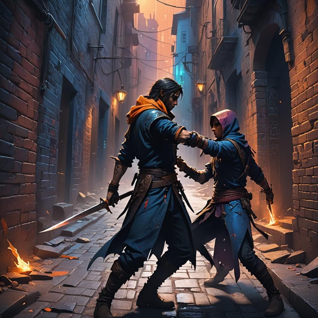 Dark Fantasy Alleyway Stabbing in Unreal Engine 5