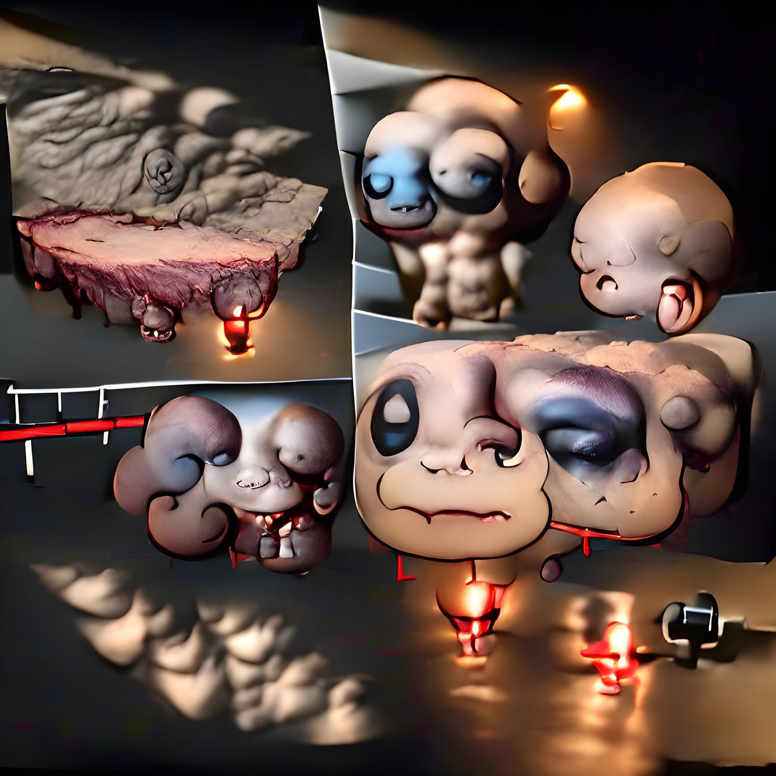 Hyperrealistic Binding of Isaac with Volumetric Lighting