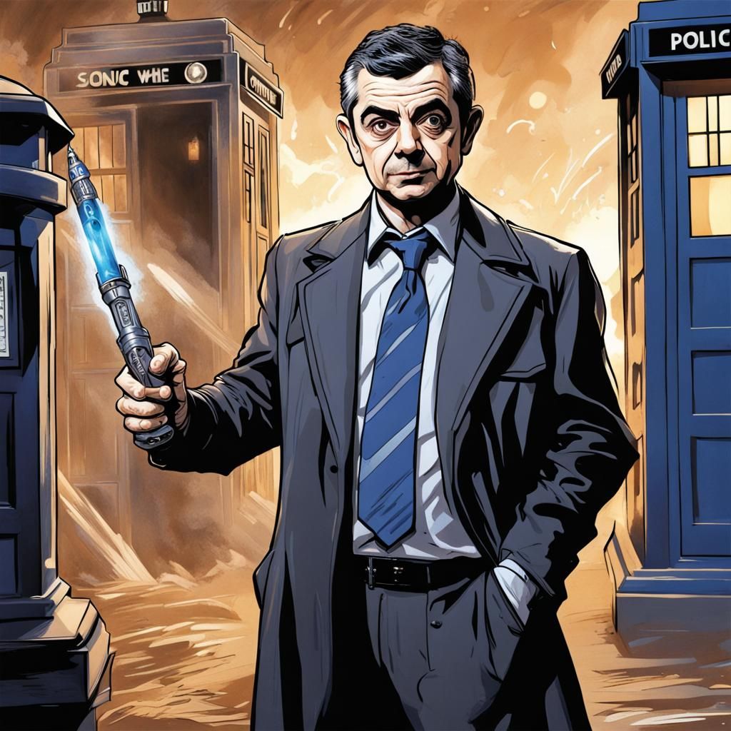 Rowan Atkinson as Doctor Who, Comic Book Art