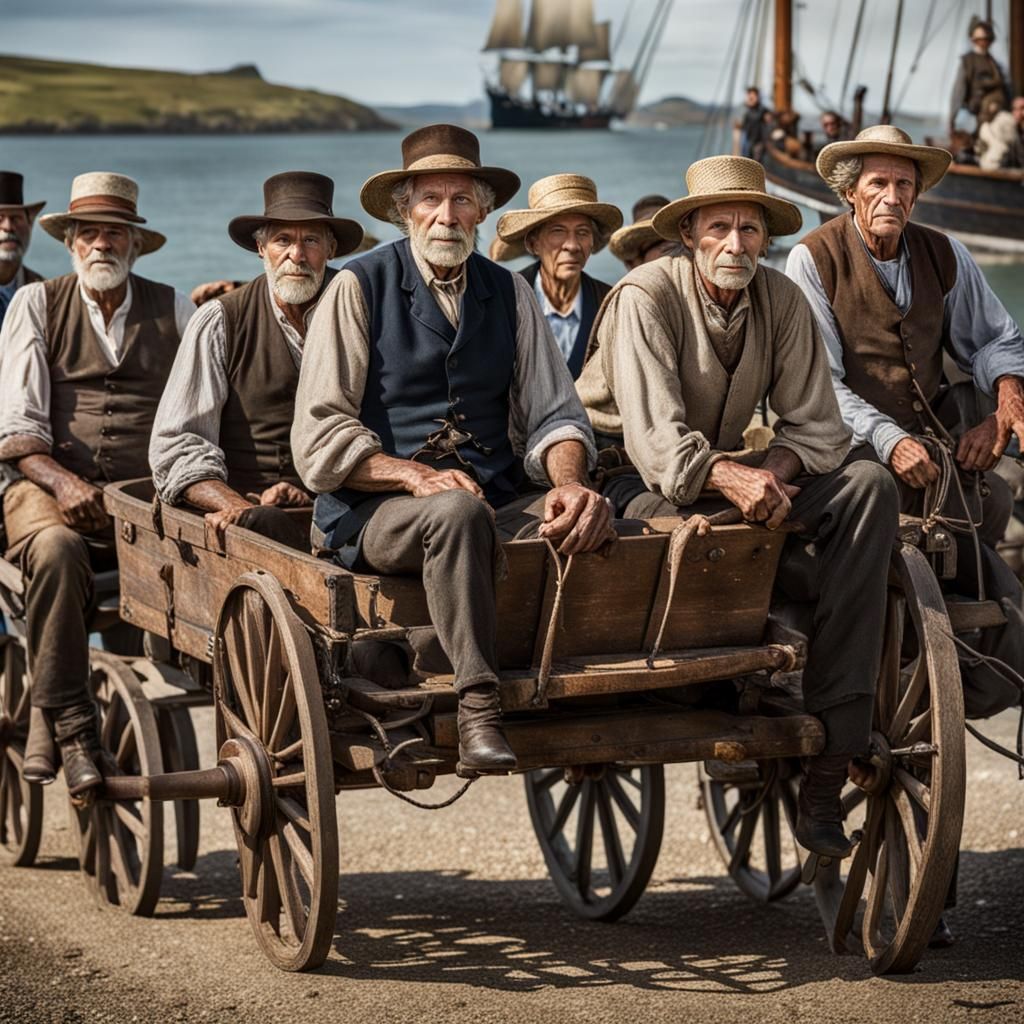 English Emigrants Arriving at Harbour for Australia
