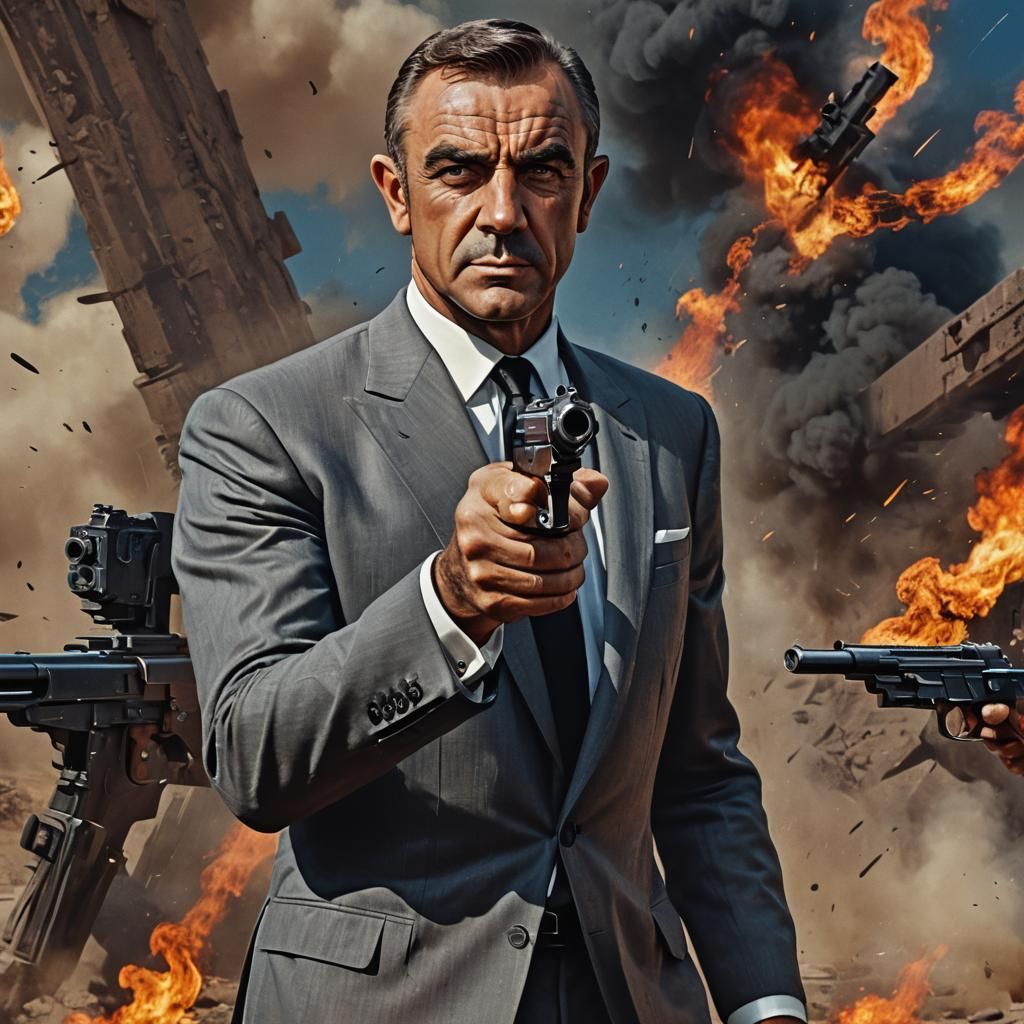 Sean Connery as James Bond Portrait