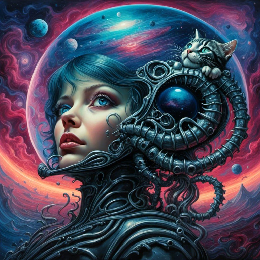 My cat and me going to outer space