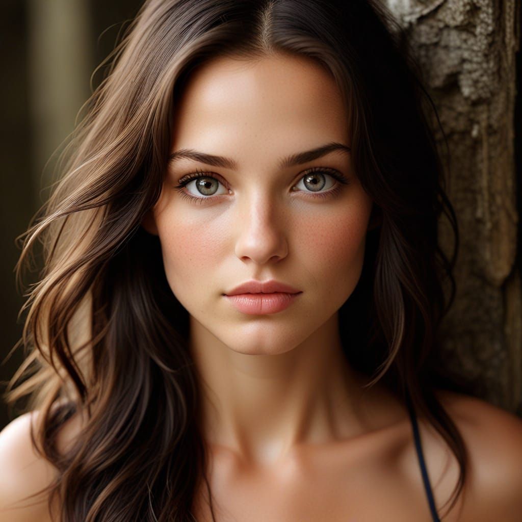 Ethereal Woman Emerging from a Haze of Reality