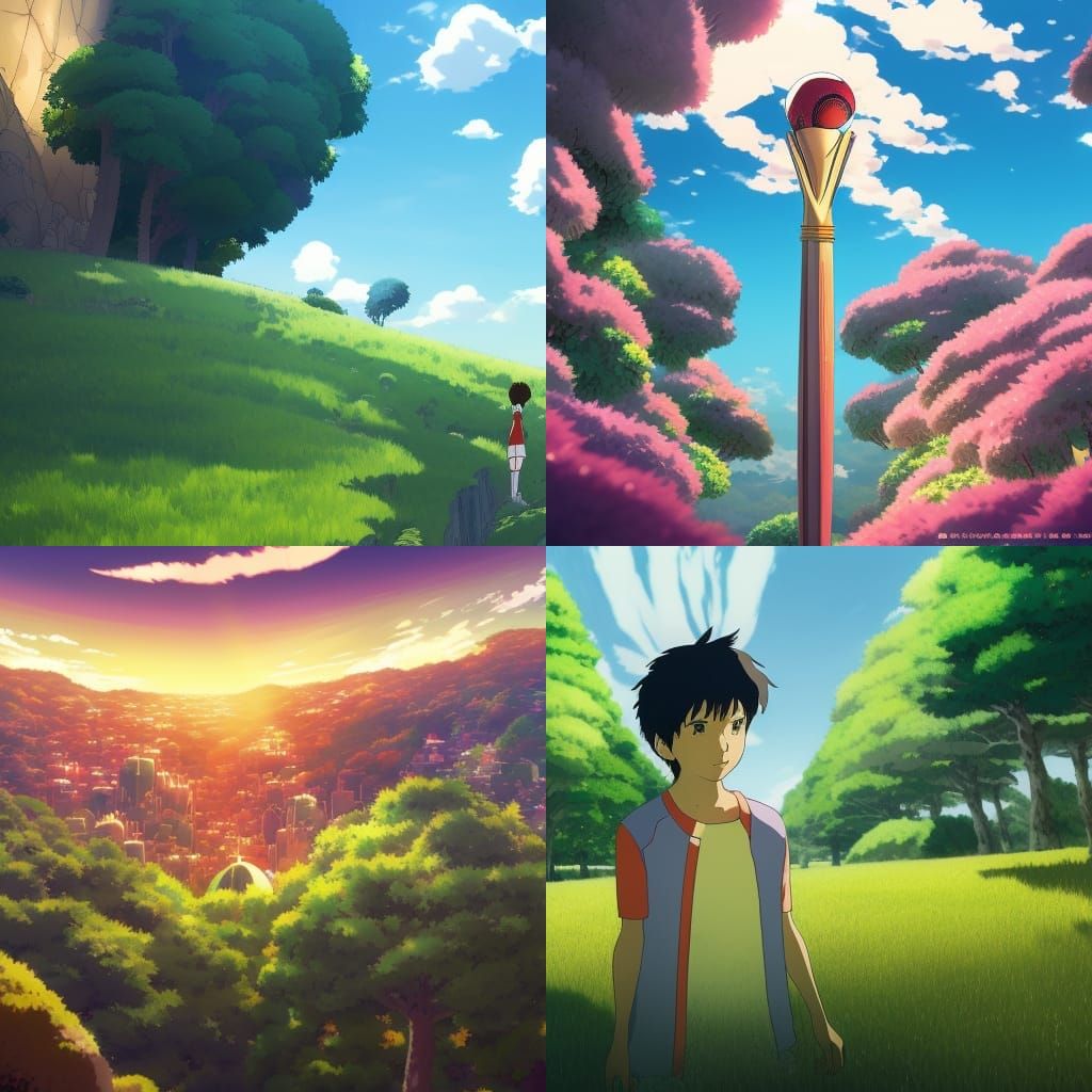 World Cup in Studio Ghibli Anime Style