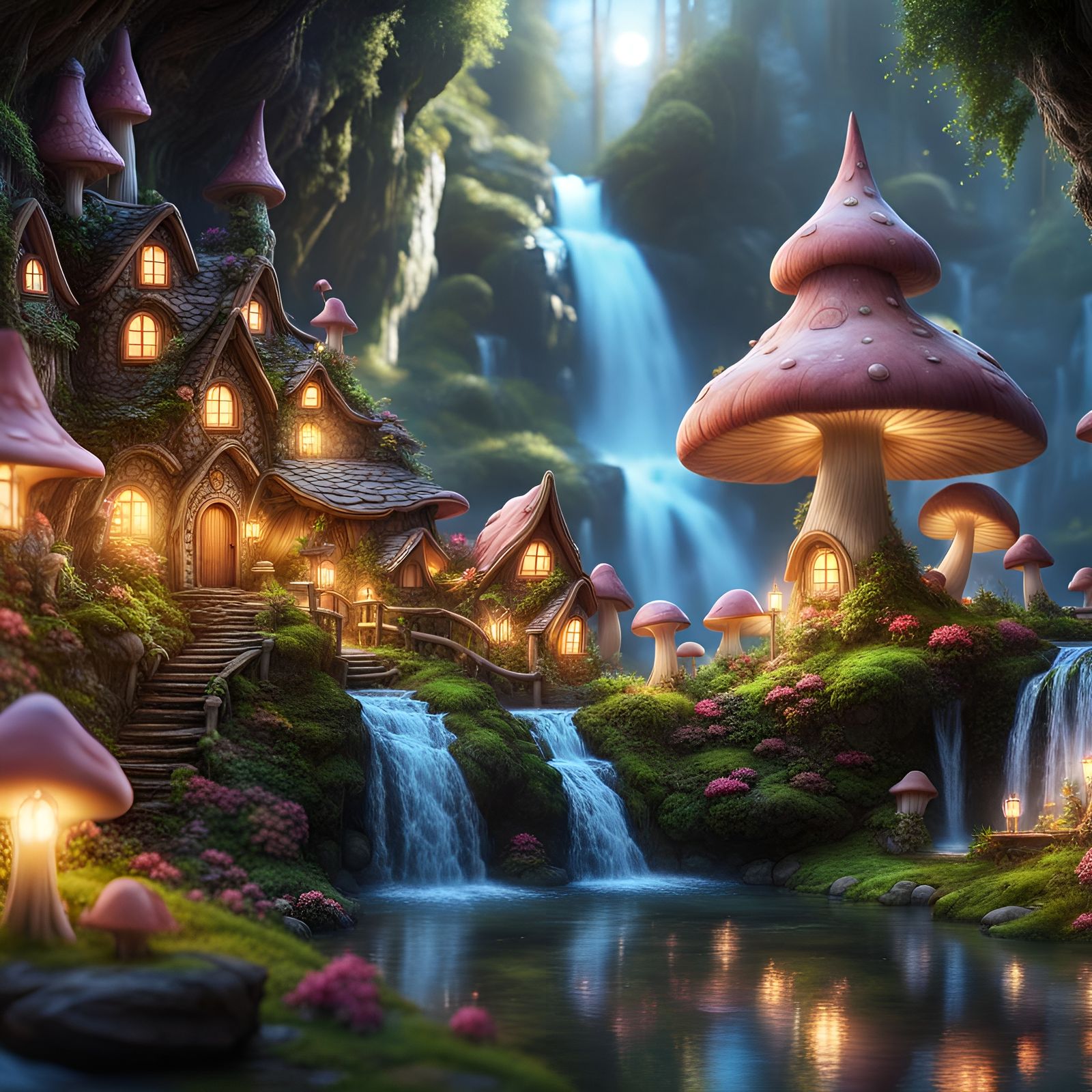 Whimsical fairy village