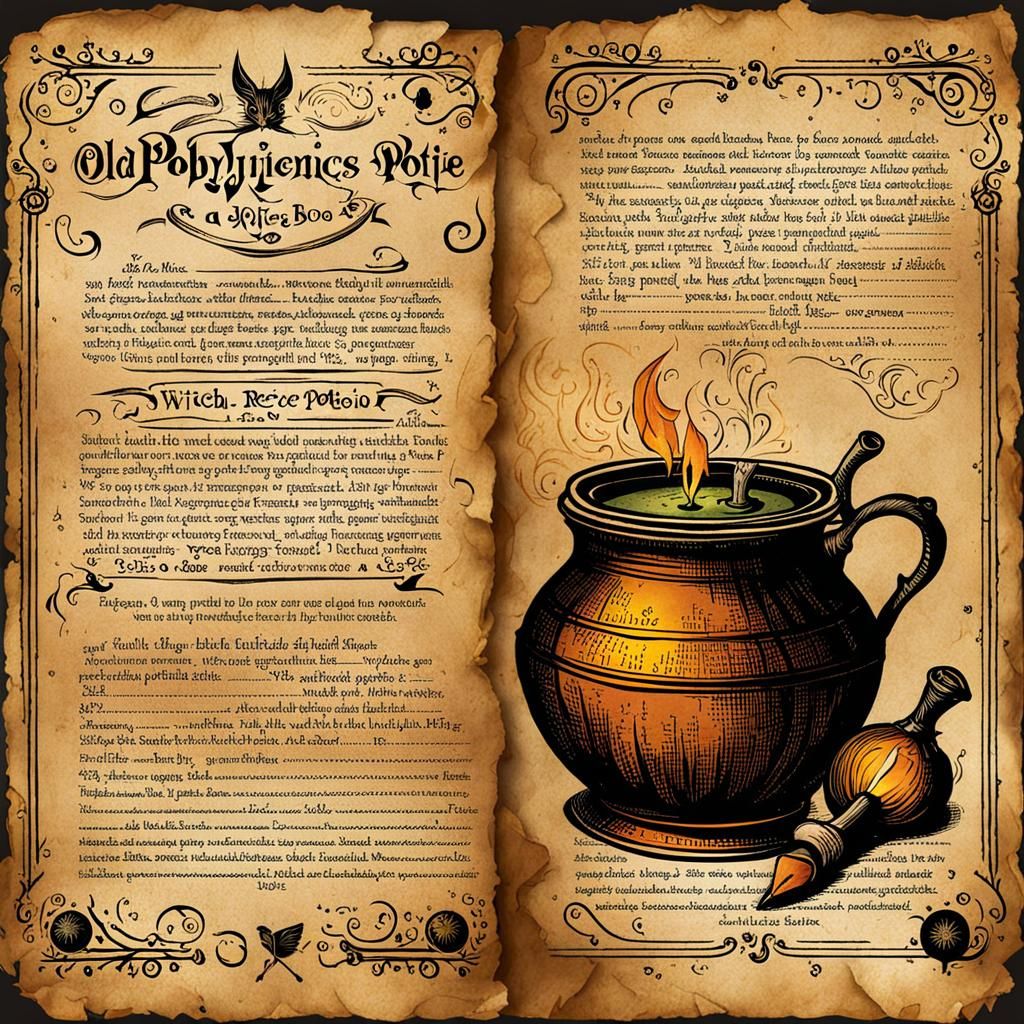 Polyjuice Potion Recipe in Witch's Illustrated Book