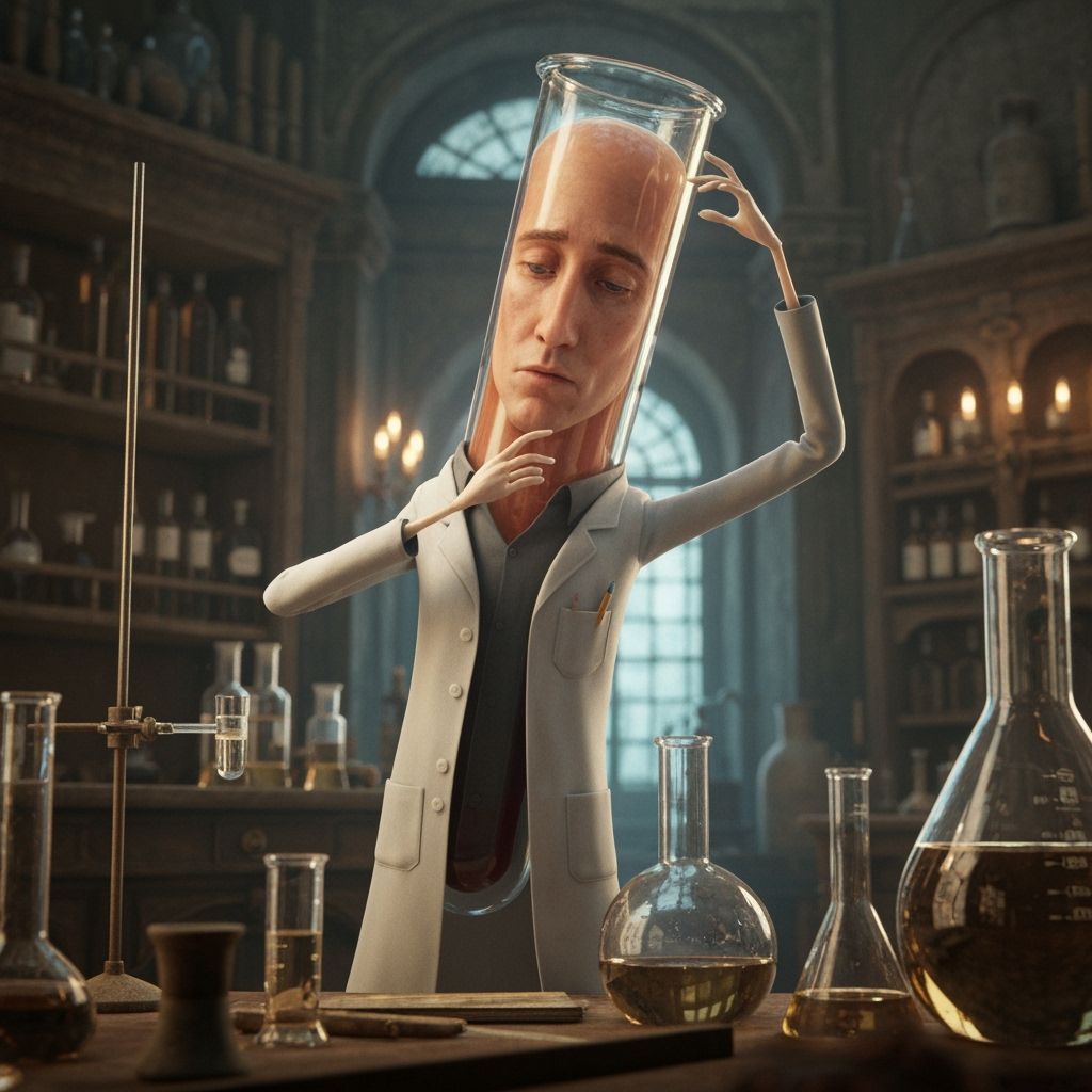 Sentient Test Tube in Historic Laboratory