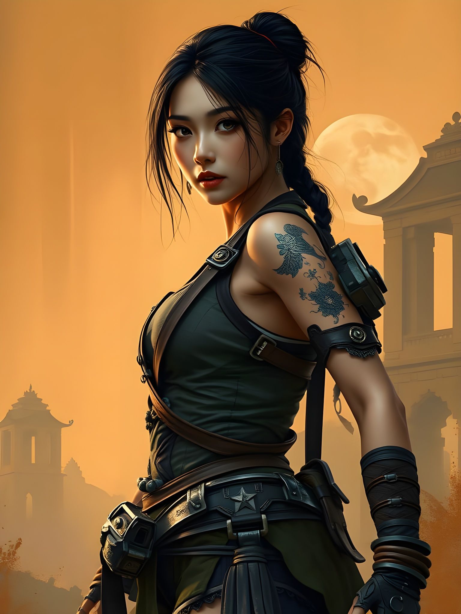 Surreal Japanese Cosplayer Channels Lara Croft in Elegant Po...