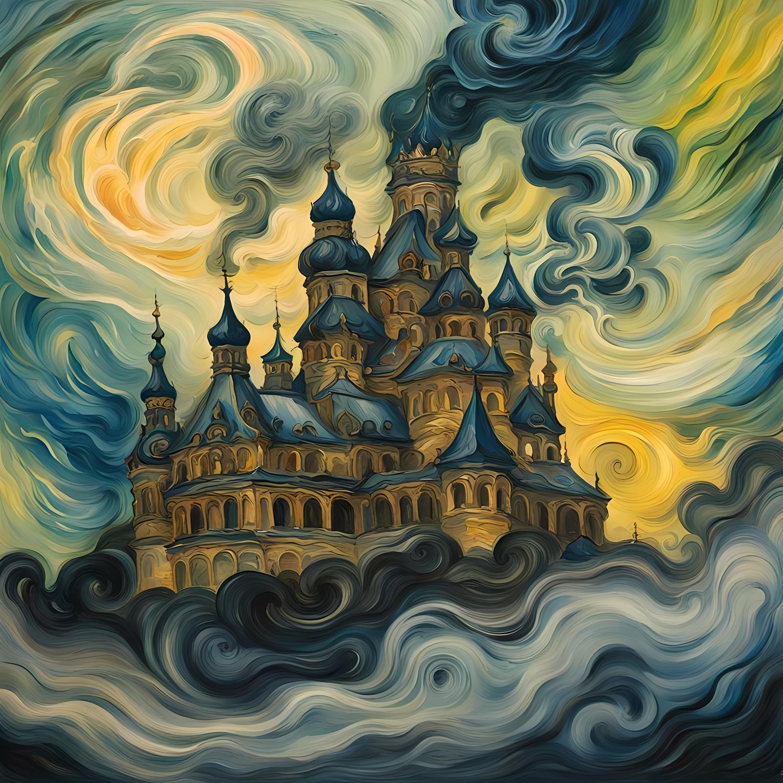 Smoke Kingdom in Van Gogh Style
