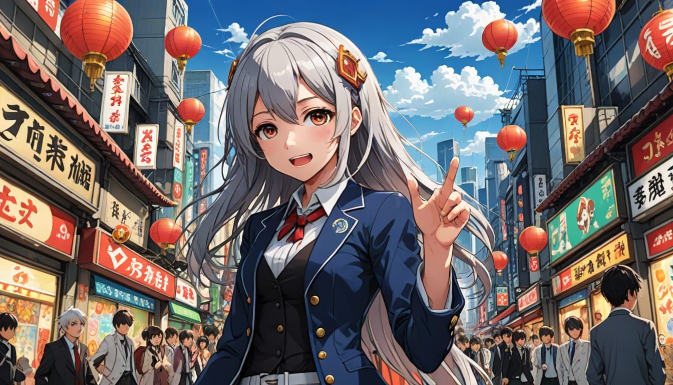 Funny Tame Card Character in Anime Style