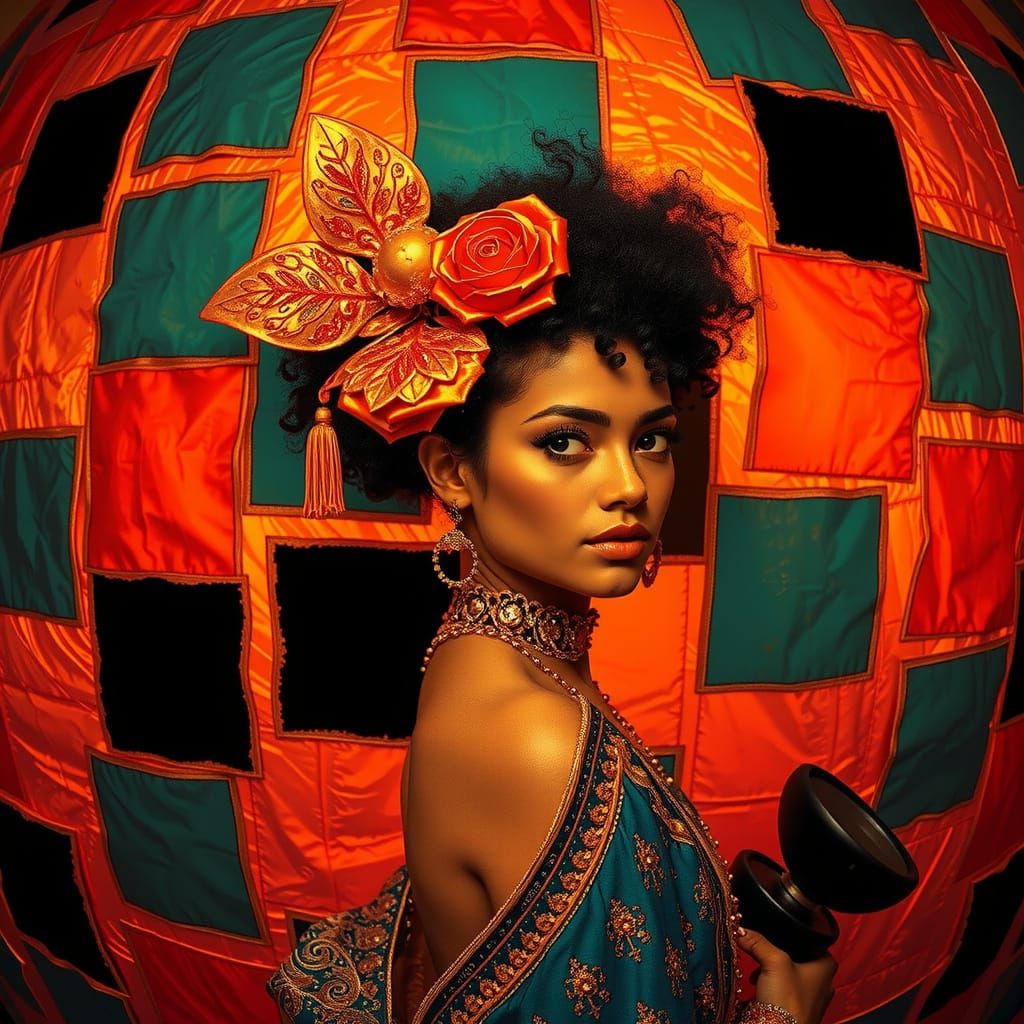 Opulent Gold and Silver Filigree with Soft Light