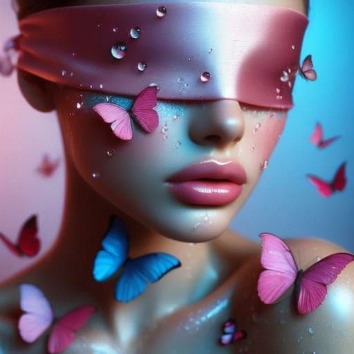 Surreal Portrait in Dreamlike Pastel Lighting