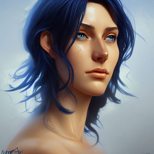 Realistic Lapis Lazuli Portrait in Detailed Concept Art