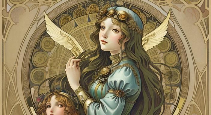 Botticelli meets Alphonse Mucha