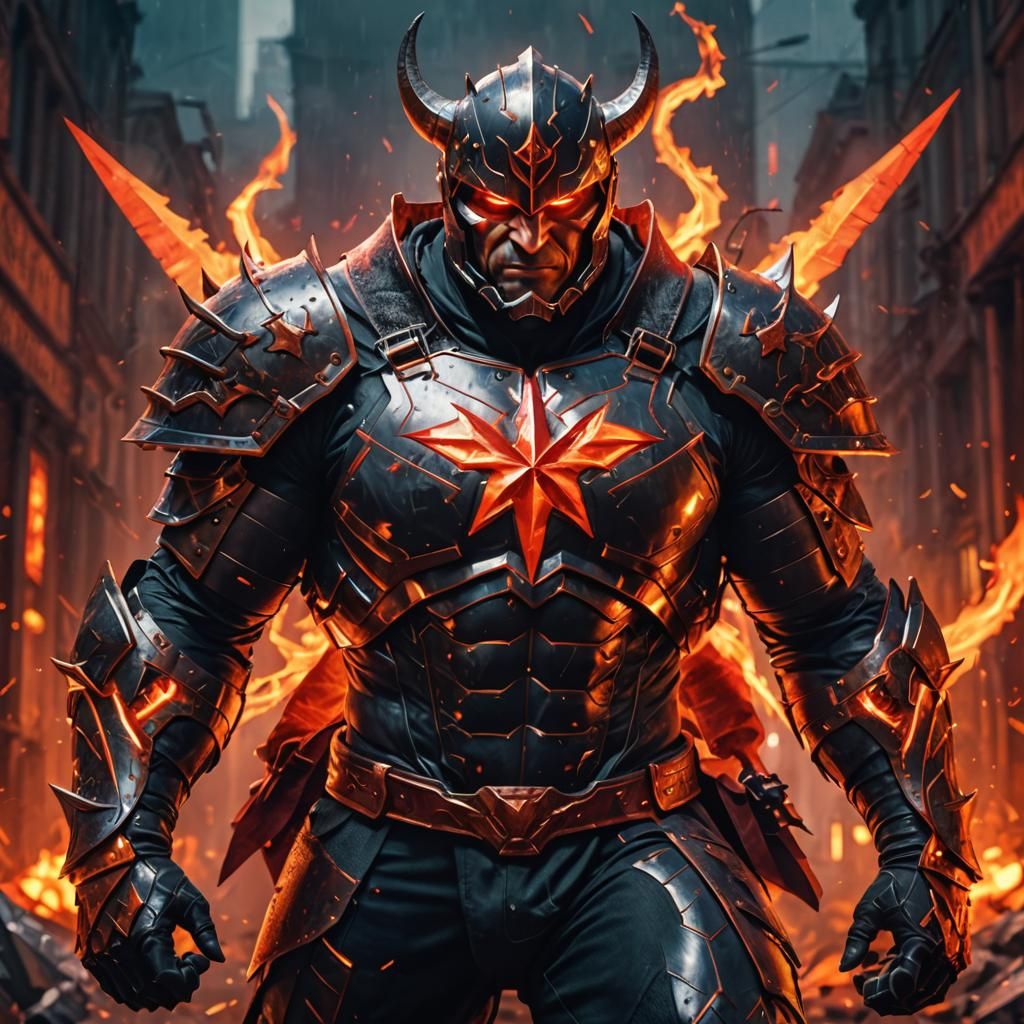 Communism Demon Knight in Double Exposure